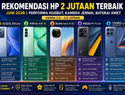 Rekomendasi HP 2 Jutaan Terbaik 2026, Performa Kencang, Kamera Berkualitas, dan Baterai Tahan Lama